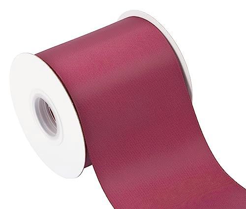 幅100mm x 長22M_#277.ダークレッド AVANAVA 幅100mm ポリエステル グログラン リボン 縦長22M #277.ダークレッド