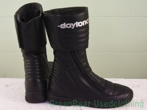 W958 ドイツ製 Daytona ビンテージ バイクブーツ 黒 レディース 24cmくらい
