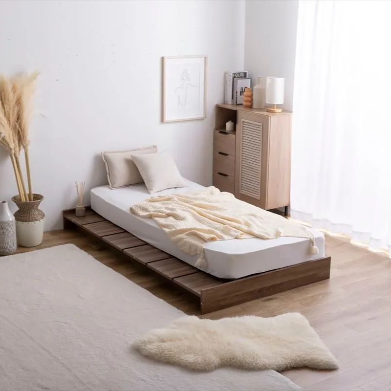 ショートセミシングルマットレス付 幅広すのこローベッド 幅100cm すのこベッド シングルベッド 一人暮らし ショートサイズ 姫系 おしゃれ NEXPOTALLINN_EU