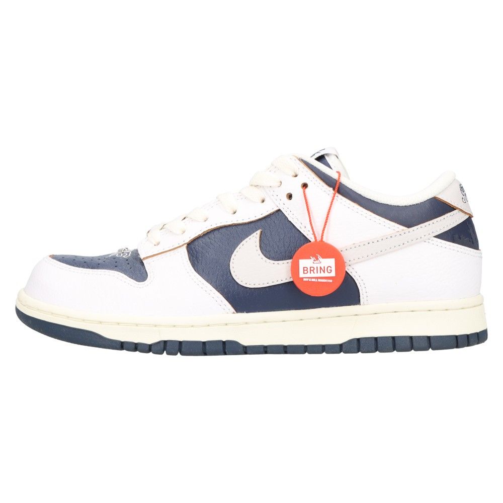 NIKE SB (ナイキエスビー) ×HUF DUNK LOW OG QS New York ハフ ニューヨーク ダンク ローカットスニーカー ネイビー /ホワイト US7.5/25.5cm FD8775‐100 - メルカリ