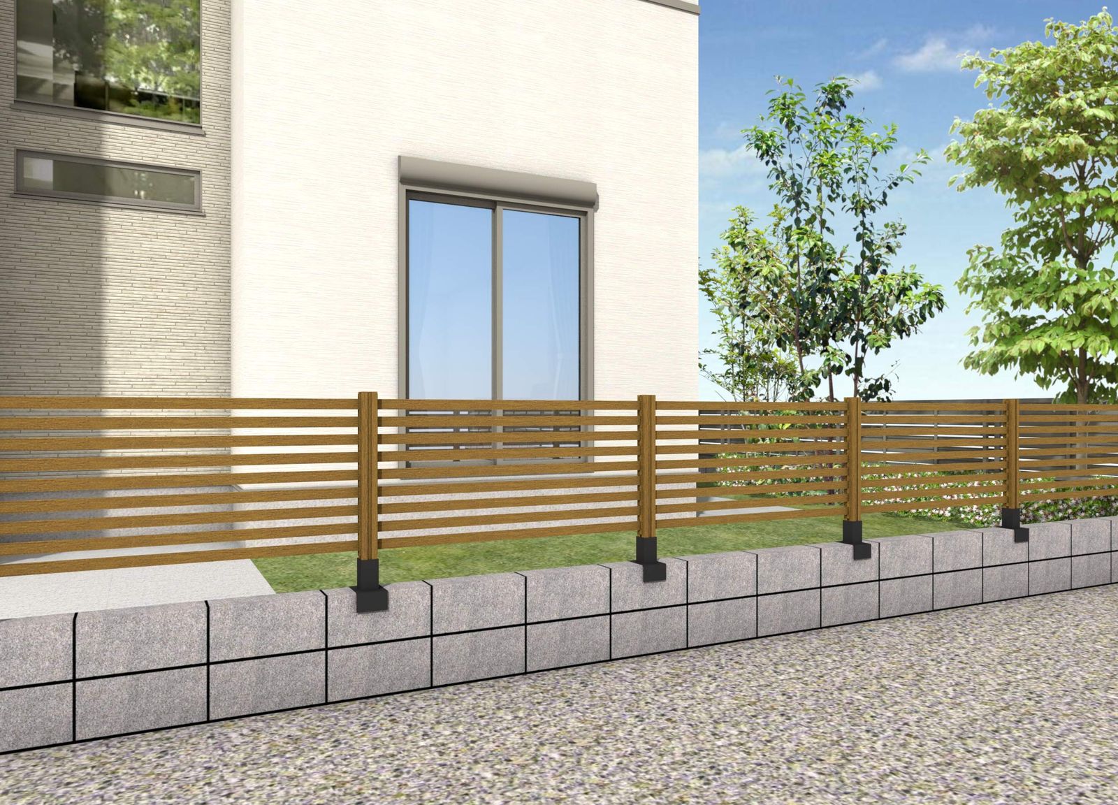 数量 ナチュラルウッド スリムボーダー 目隠し 幅120cm×奥行2.5cm×高さ62.3cm 錆 キズに強いアルミ製 庭 木目調 ガーデン 美WOOD フェンス BEW-FS623NW タカショー