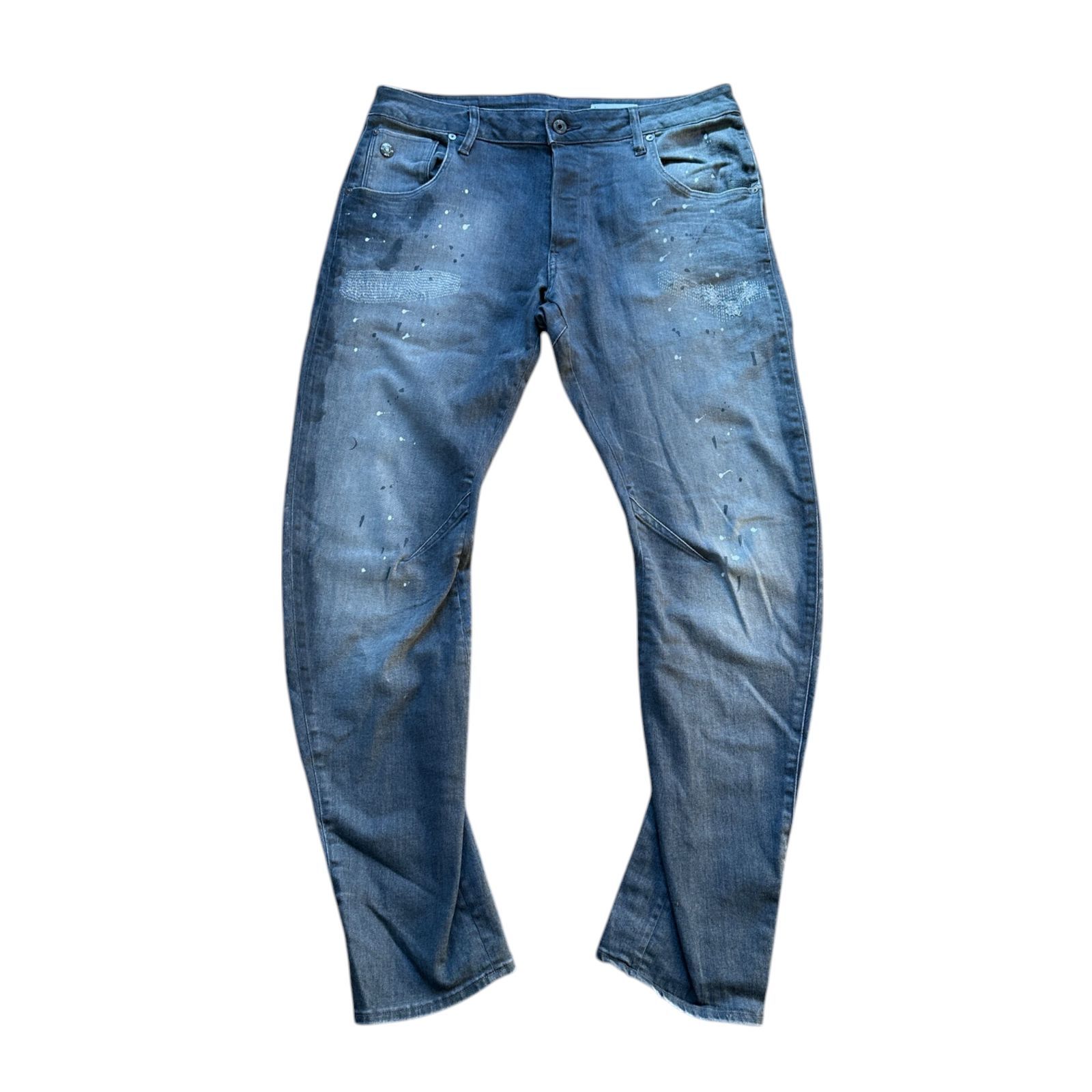 G-STAR RAW ARC 3D SLIM ペイント リペア加工 立体裁断 テーパード デニム W34 ジースターロゥ
