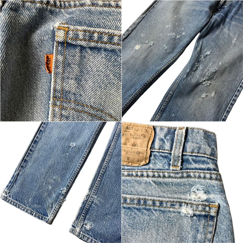 90s USA製 Levis 505 0217 クラッシュ デニム パンツ 32 34 / 90年代 