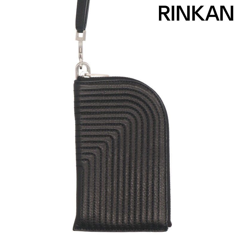 リックオウエンス 23AW RA02C0311|NECK WALLET カーフレザージップウォレットショルダーポーチ メンズ
