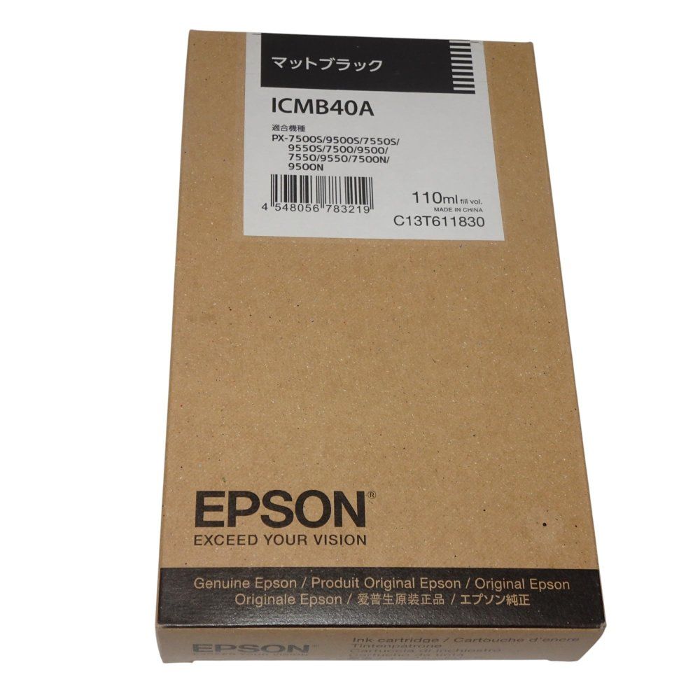 セイコーエプソン インクカートリッジ マットブラック 110ml ICMB40A