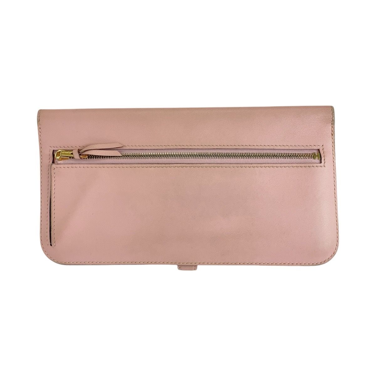 鮮やかカラー♪【HERMES】ドゴン 長財布 ロングウォレット HERMES エルメス ドゴンロング ピンク ローズサクラ ゴールド