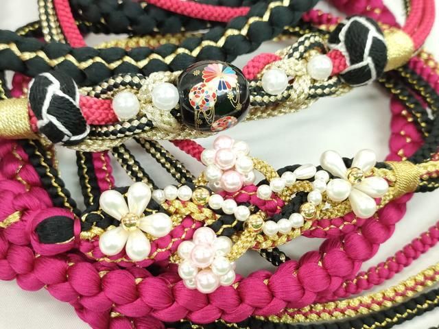 平和屋着物○和装小物 振袖用飾り付き帯締め10本セット 飾り結び