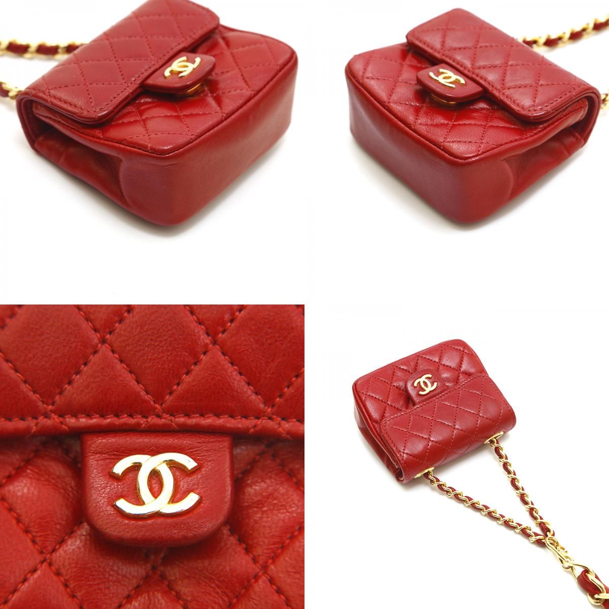 CHANEL シャネル ウエストバッグ ミニミニマトラッセ ラムスキン 