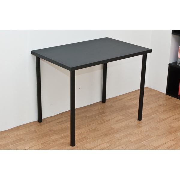 フリーテーブル 作業台|PCデスク|書斎テーブル 幅90cm×奥行60cm ブラック 黒 天板厚3cm