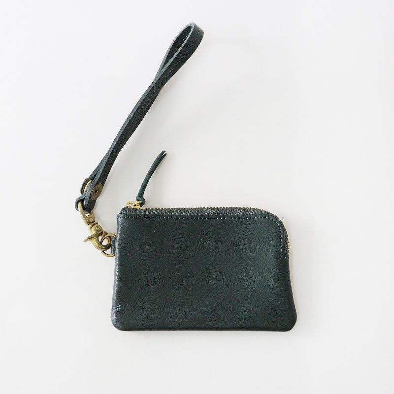 定番 人気アイテム アーツアンドサイエンス ARTS-SCIENCE Pouch SS ストラップ付レザーポーチ グリーン|本革 2400014375077