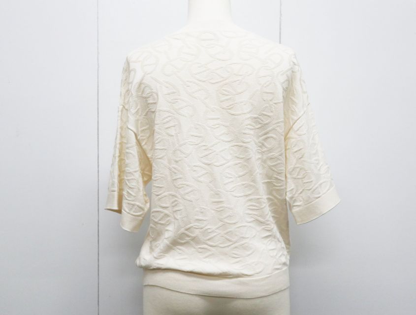 エルメス HERMES ナウサ シェーヌダンクル ニットトップス 4E2649DC