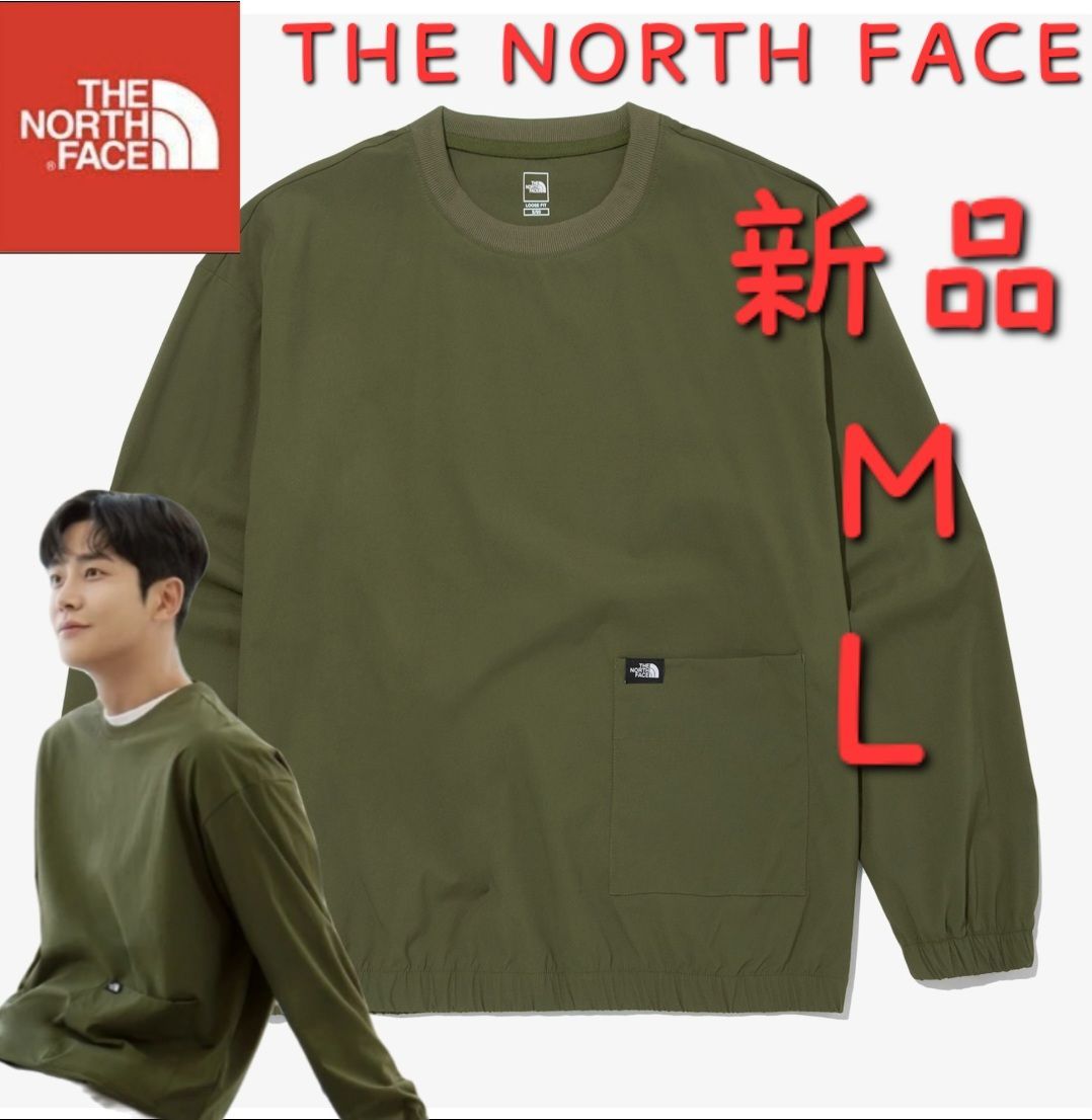 ノースフェイス スウェット THE NORTH FACE   海外韓国限定新品 韓国語タグ付き スウェットおしゃれ トレーナー ロゴ 新品 インナー日本未発売日本未入荷シャツ トップス ロンTシャツ 長袖 スウェットシャツ 薄手 防風