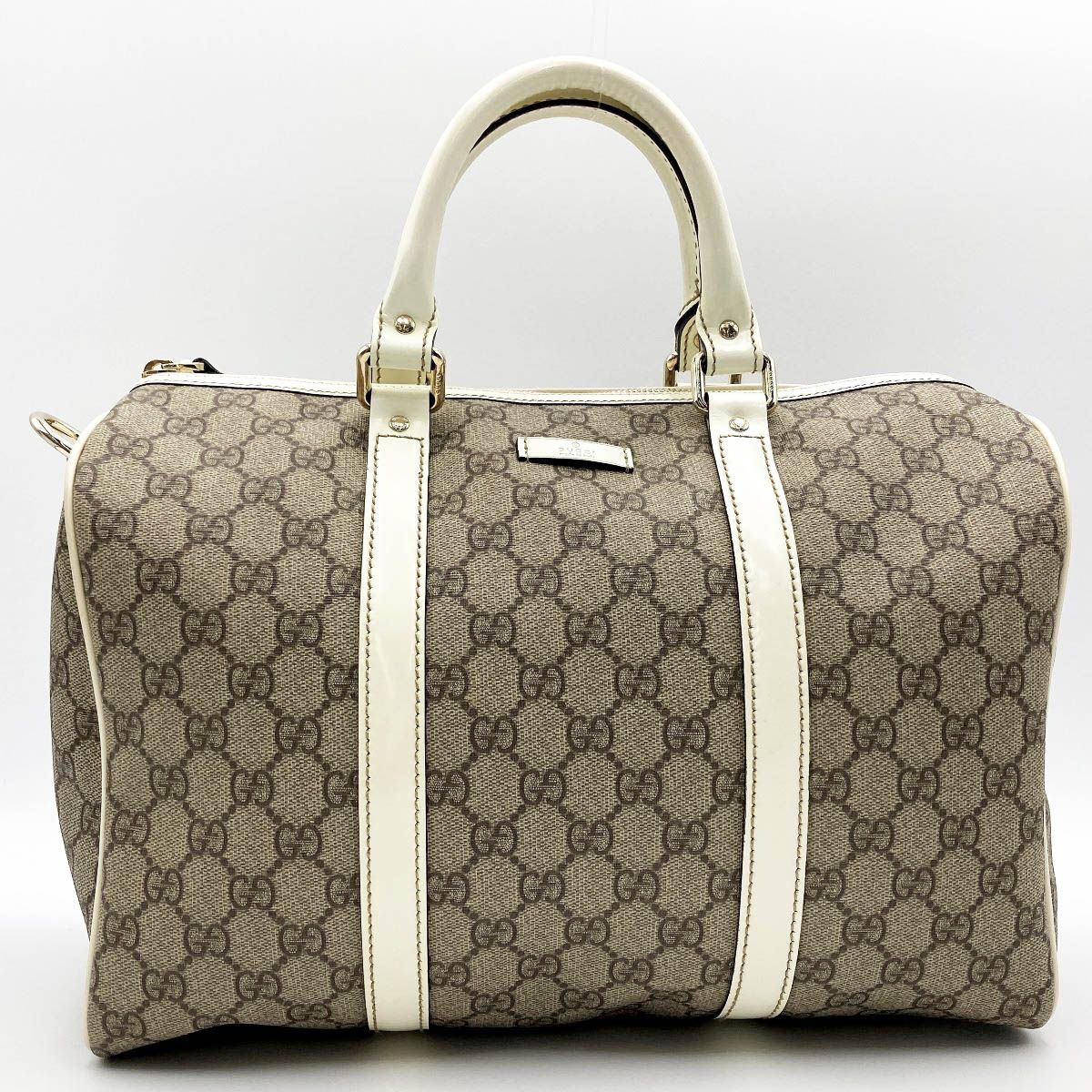 美品 正規品 GUCCI グッチ ハンドバッグ ミニボストン GG柄 スエード グッチ ハンドバッグ ミニボストンバッグ シェリーライン GG