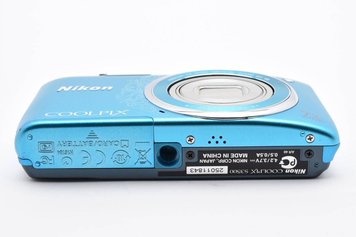 美品] Nikon COOLPIX S3500 ブルー デジカメ 07-501 ニコン COOLPIX