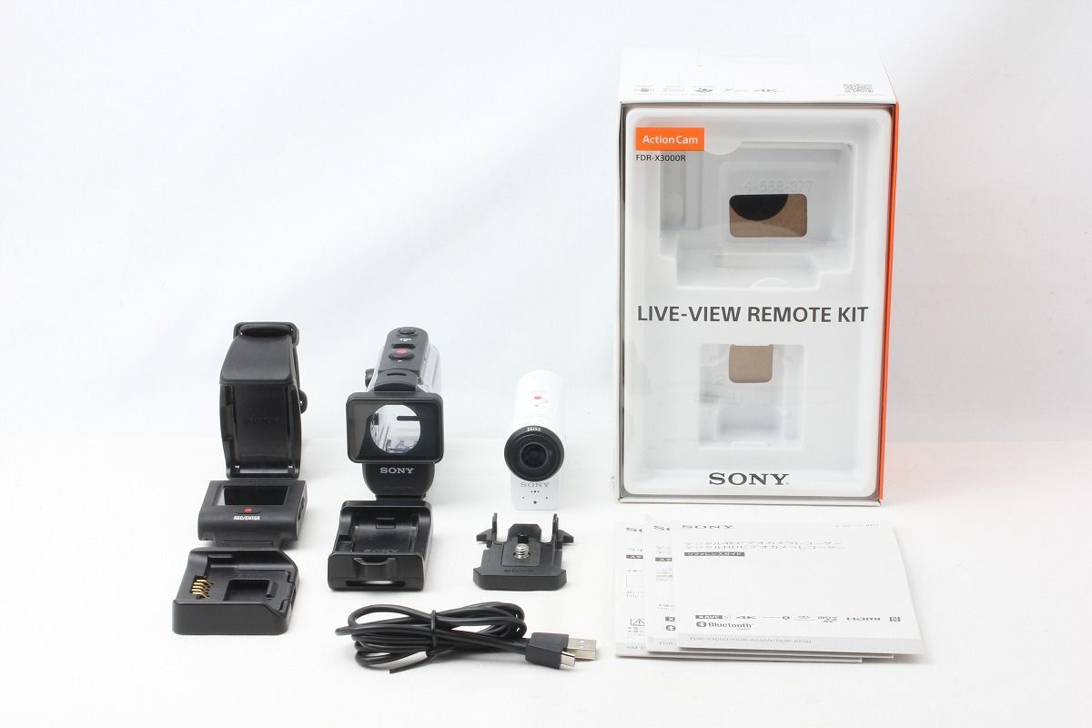 ソニー SONY FDR-X3000R ライブビューリモコンキット 付属品満載 元箱