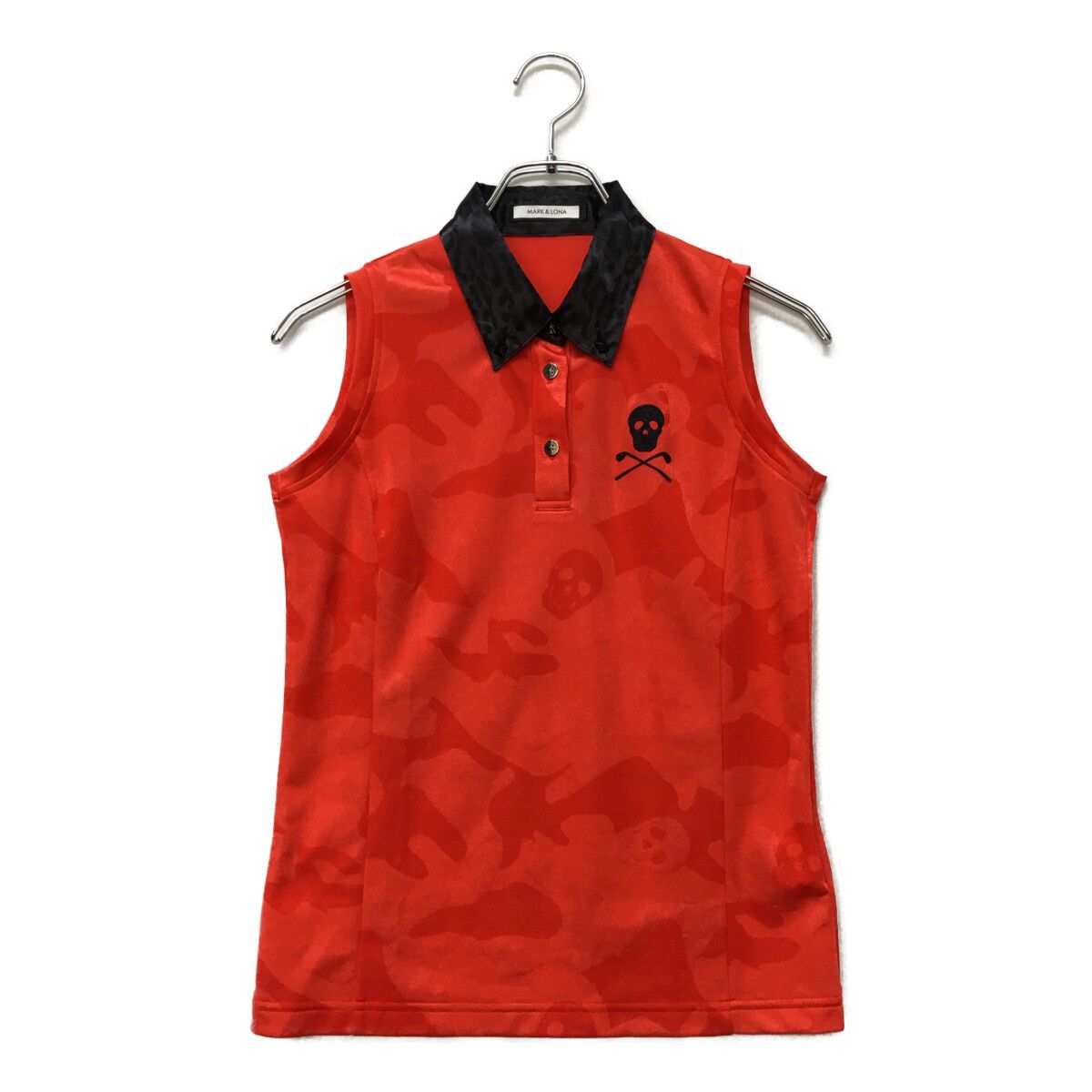 レディース マークアンドロナ MARK&LONA ノースリーブ 38(M) 赤 レッド