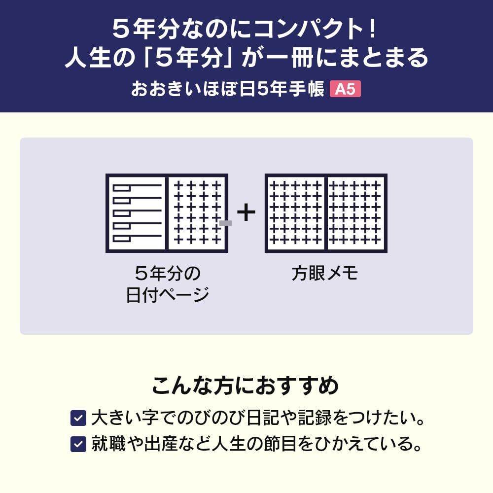 人気商品ほぼ日手帳 2024 おおきいほぼ日5年手帳2024-2028A5サイズ