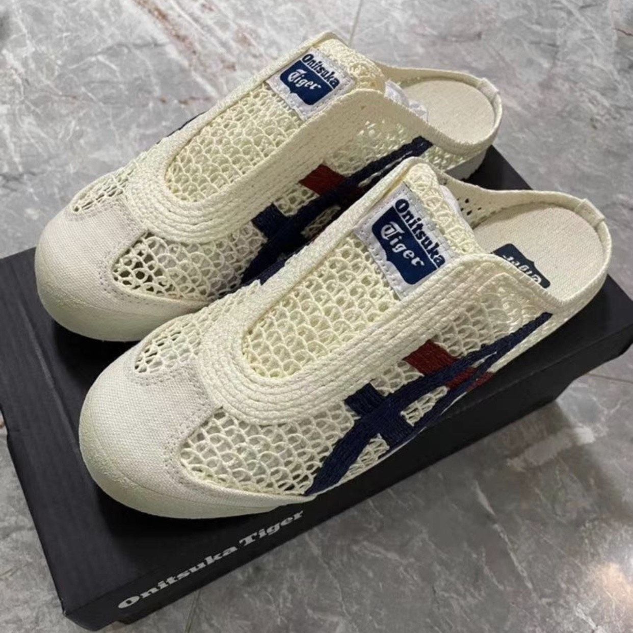 Onitsuka Tiger オニツカタイガー ミュール MEXICO 66 SABOT CREAM MAKO BLUE メキシコ66 サボ クリーム マコブルー メンズ レディース 男女共用