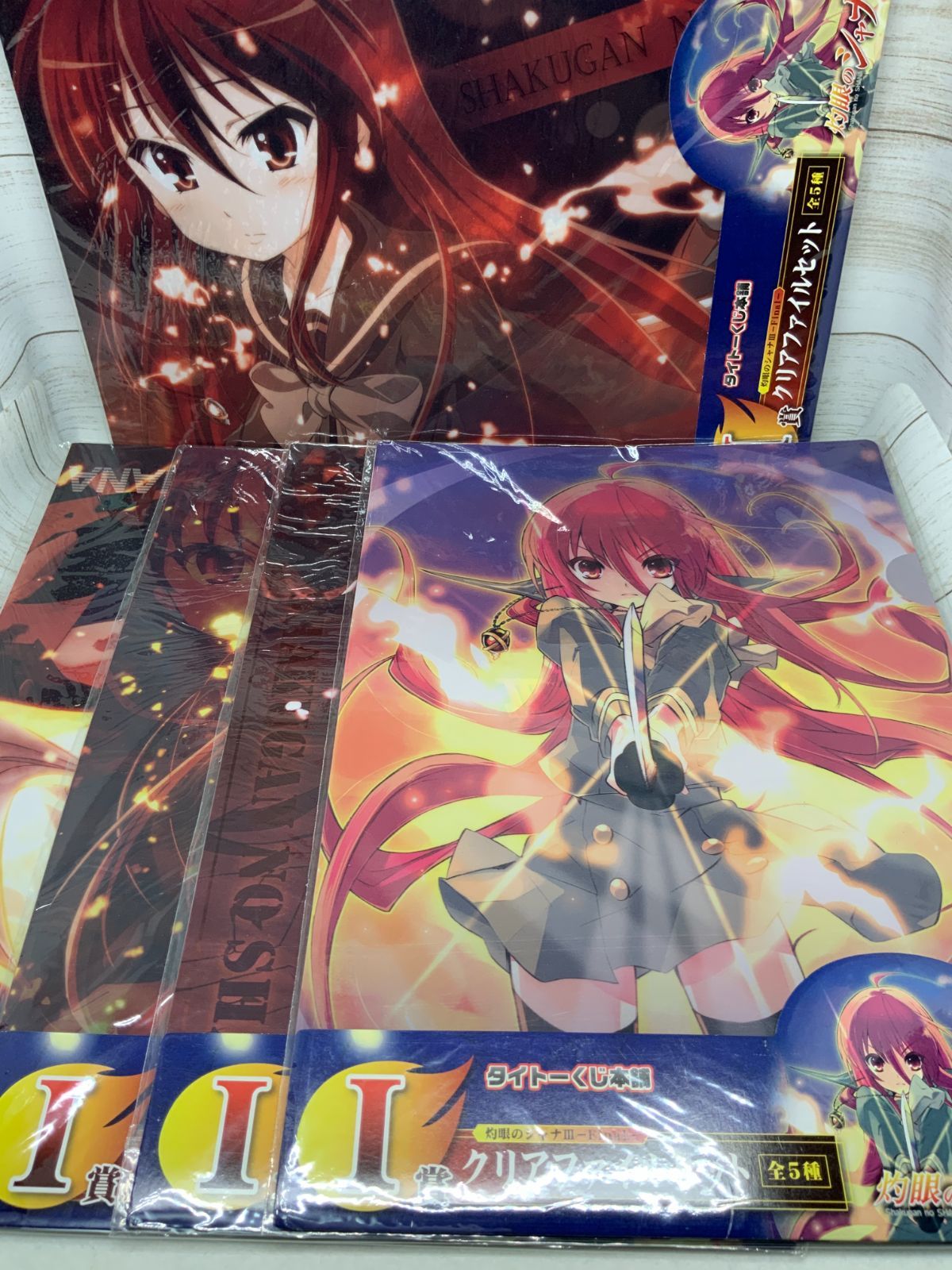 灼眼のシャナ　クリアファイル　グッズ　タイトー　くじ 訳あり タイトーくじ 灼眼のシャナIII I賞クリアファイルセット 2種