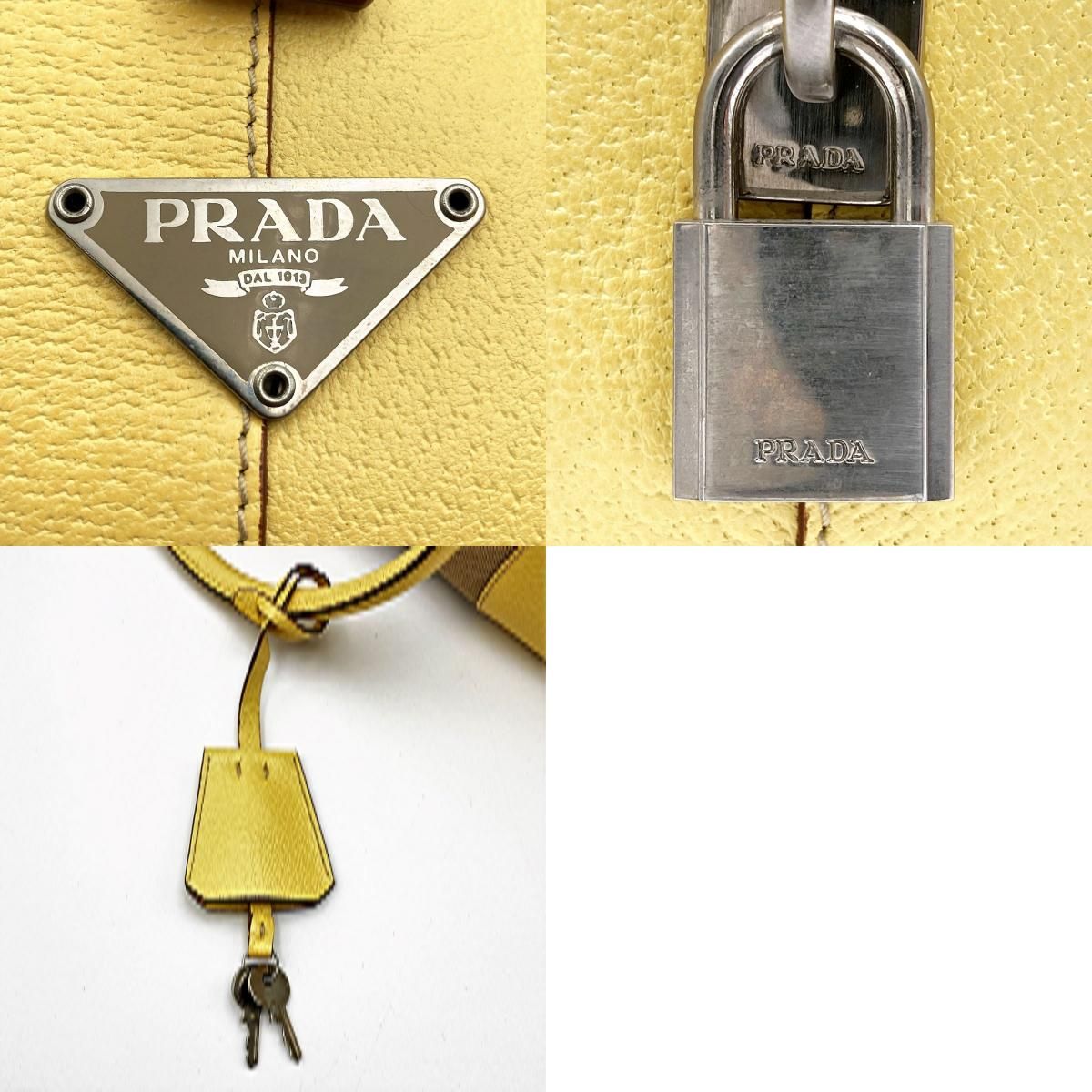 美品 PRADA プラダ トートバッグ ショルダーバッグ ボーリングバッグ 
