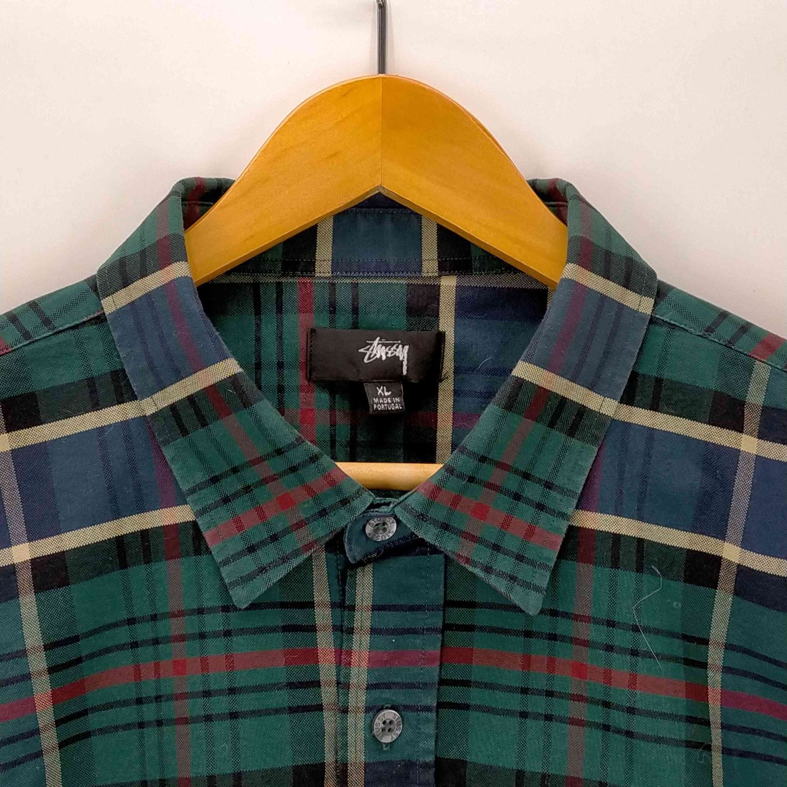 ステューシー Stussy ポルトガル製 ロゴ刺繍 チェック