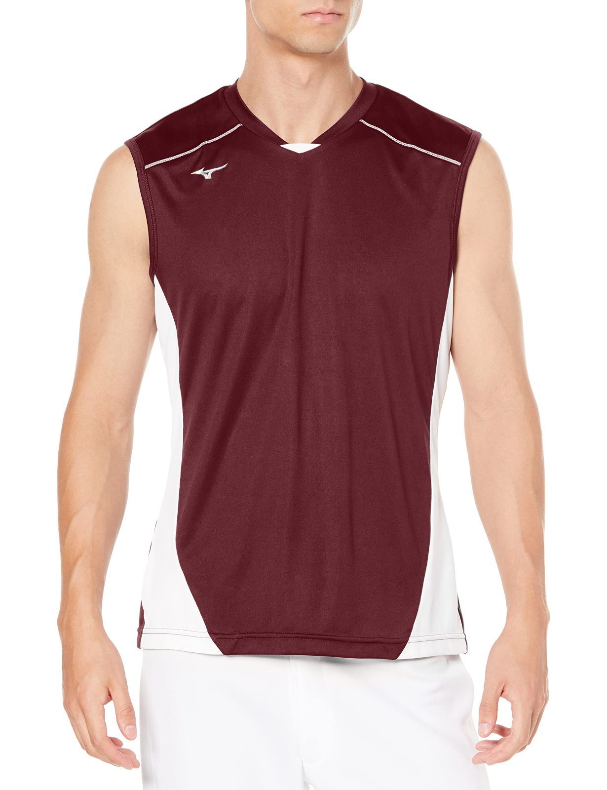 エンジ×ホワイト 12JA1Q91 グラフィックTシャツ ウェア B-S 野球 MIZUNO(ミズノ)
