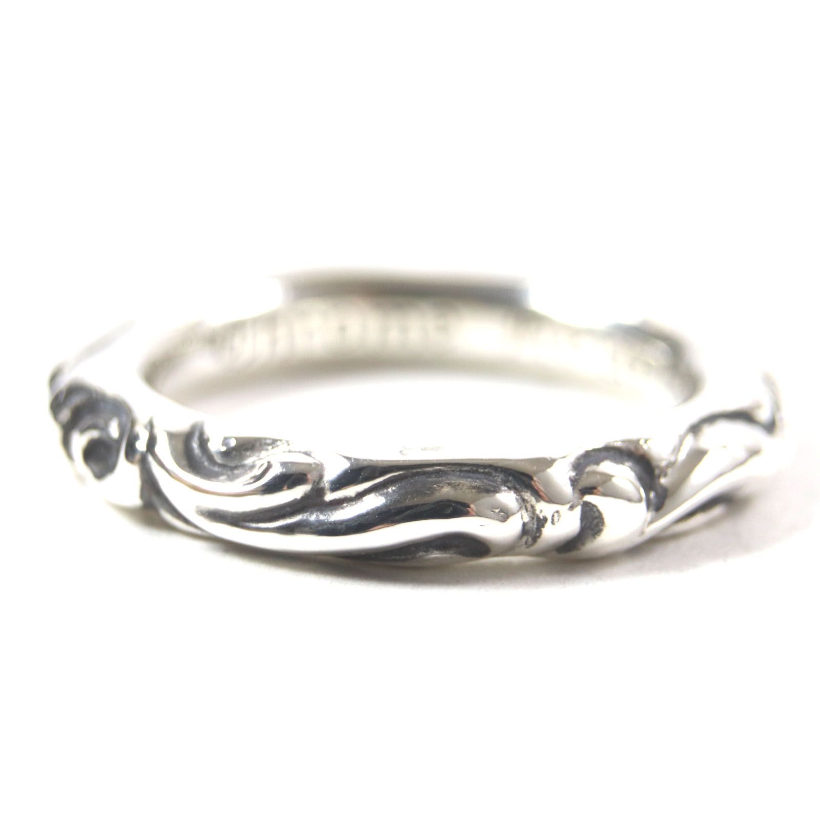 CHROME HEARTS クロムハーツ SCRL BAND スクロールバンドリング 指輪 SV925 シルバー 25号相当 重量10.66g メンズ アクセサリー