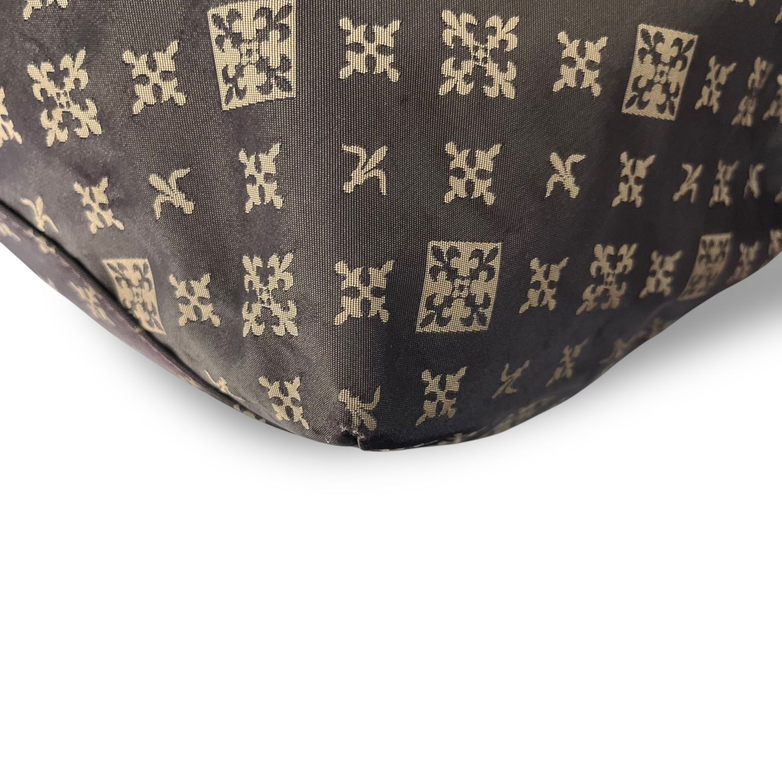 russet ラシット トートバッグ レディース ブラウン ゴールド金具 ナイロン 斜め掛け 手提げ 総柄 5078 DECORATOM_COM_BR