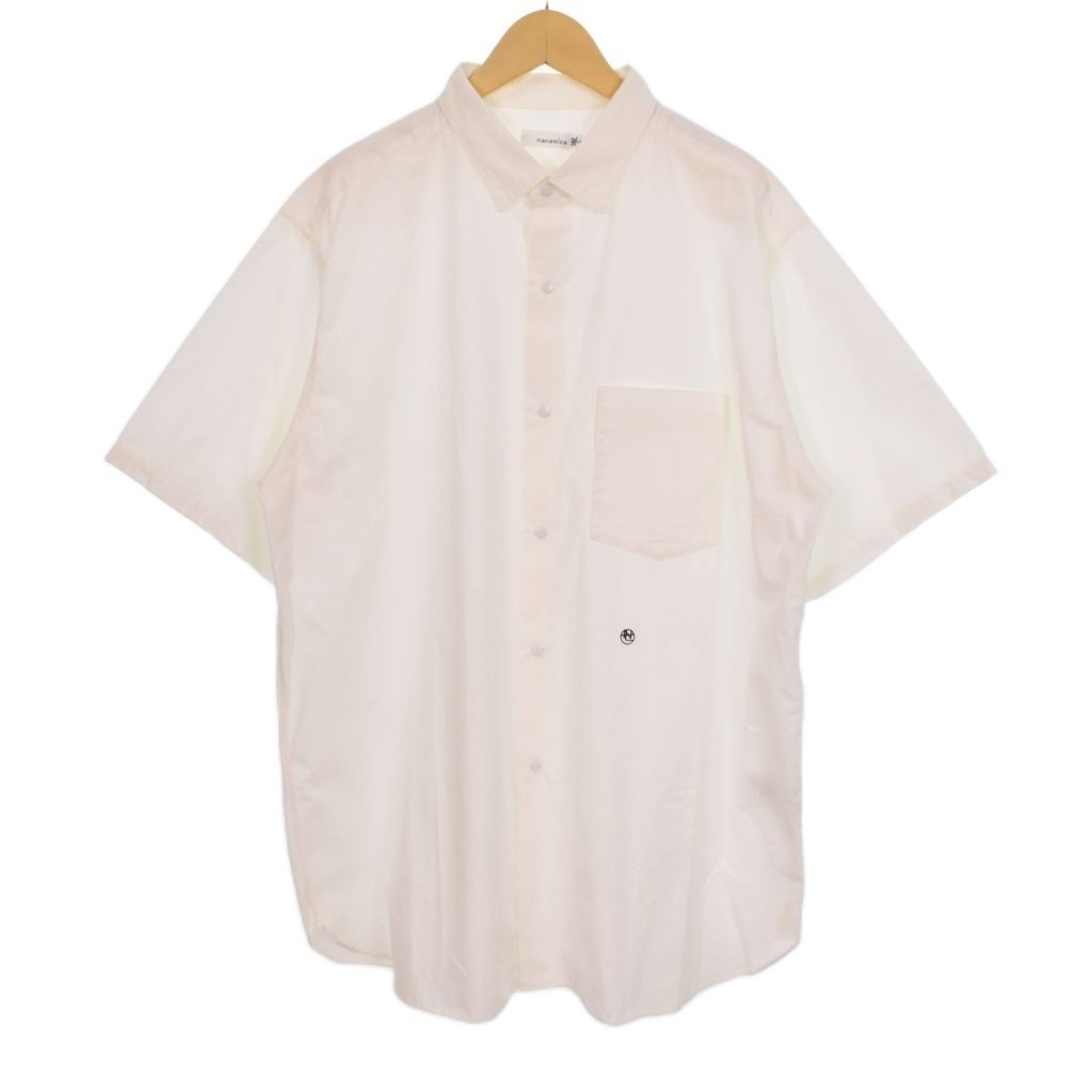 ナナミカ nanamica Regular Collar Wind H|S Shirt レギュラーカラー ワイド シャツ 半袖 L 白 ホワイト SUGS301U