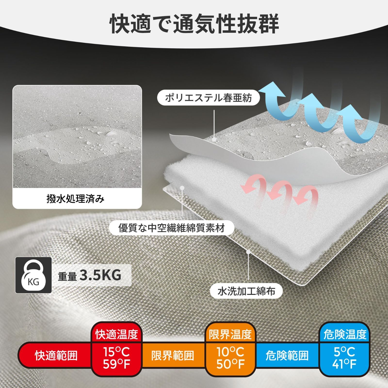 CANWAY 寝袋 220cm x 150cm ブラック/グレー 2個セット CANWAY