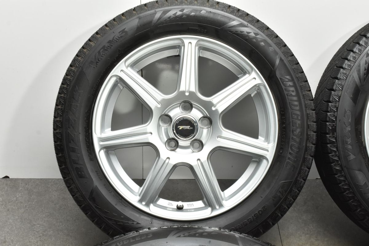 ブリザック205/55R16 ホイール付きpcd1009分山 バリ溝 VRX3付き 