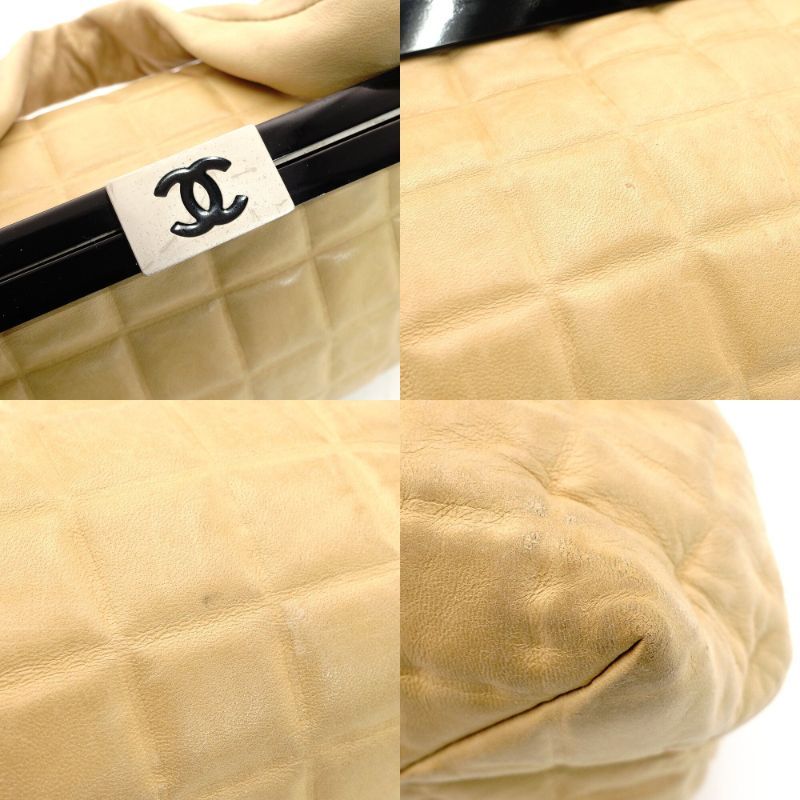 ワンショルダーバッグ ベージュ×ブラック