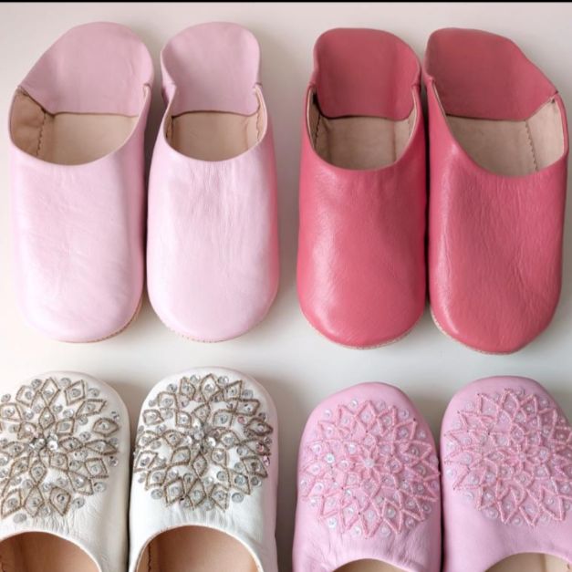 訳あり おまとめ 4足 バブーシュ スパンコール ピンク系