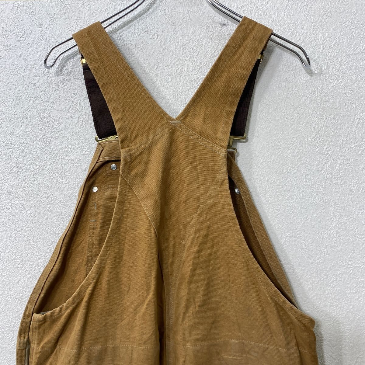 USA 古着 カーハート ダックコットン ダブルニー オーバーオール ブラウン系 MADE IN USA Carhartt ダブルニー ダックオーバーオール | 古着