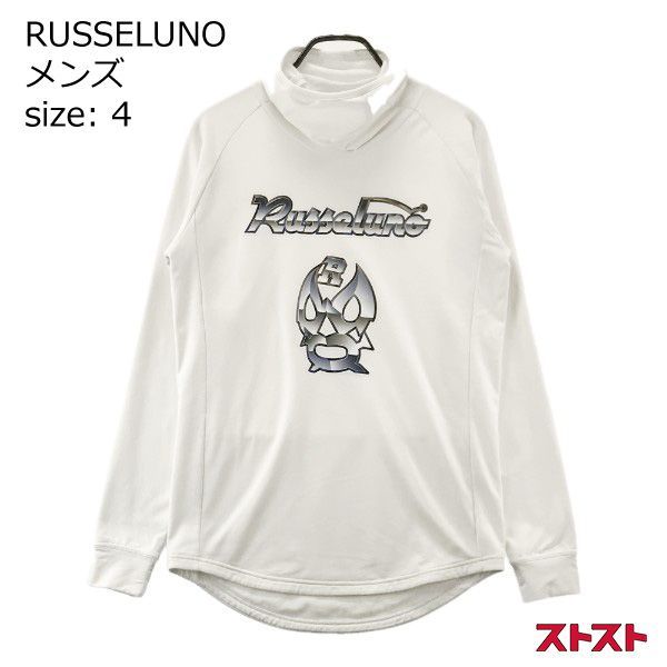 RUSSELUNO ラッセルノ 裏起毛ハイネック長袖Tシャツ GAME OVER ルチャ