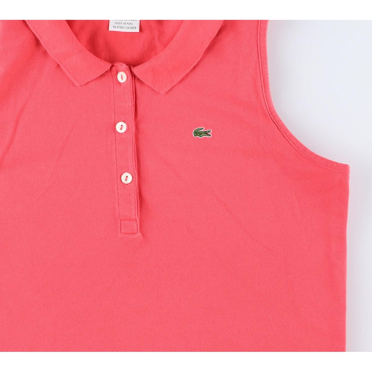 古着 ラコステ LACOSTE フランス企画 ノースリーブ ポロシャツ