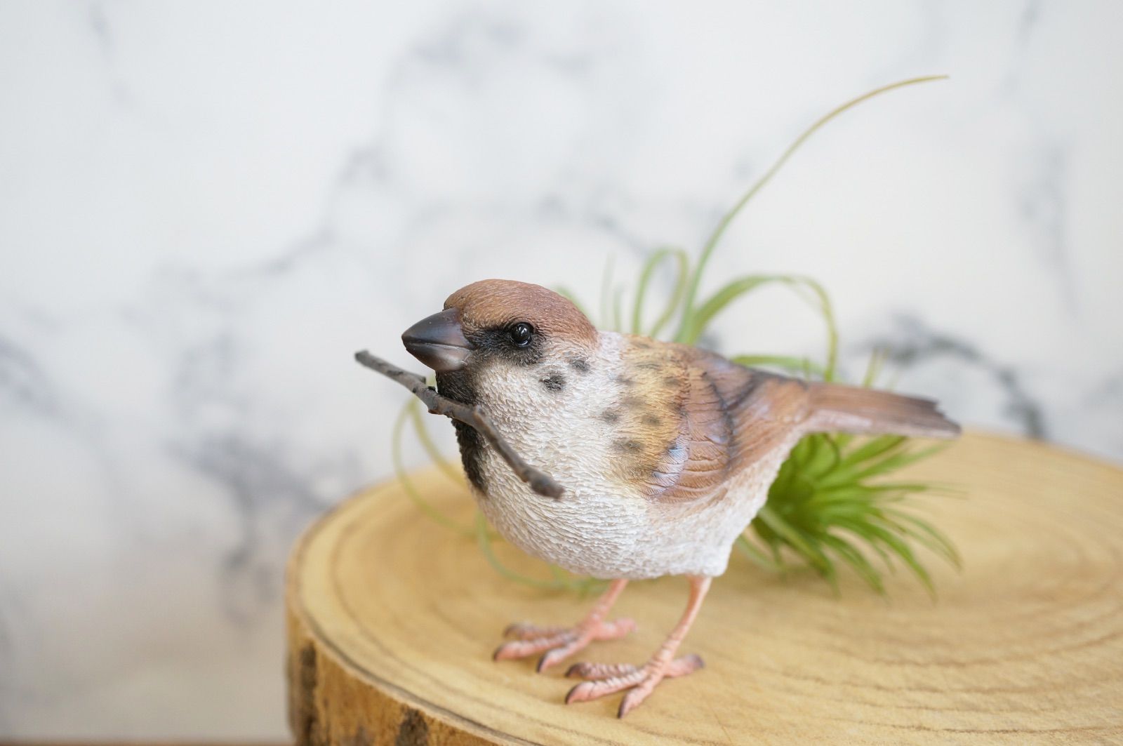 BIRDIE BILL リアルな「スズメ」のオブジェ マグネット内臓
