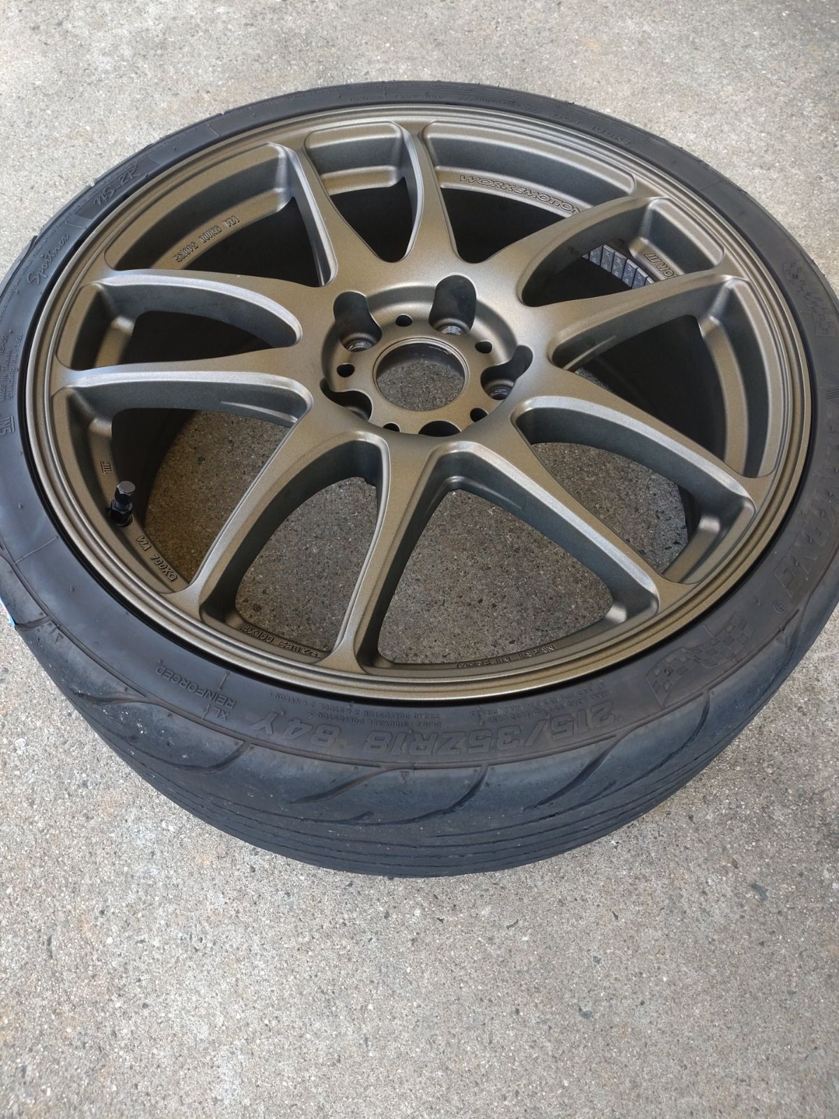 work ワーク emotion エモーション ホイール kiwami 18インチ 7.5j 47 114.3-5H＆ NANKANG NS-2R 215|35R18 1本のみ