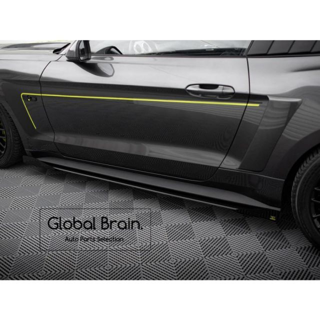 2014-2017 フォード マスタング GT 5.0 サイド スカート カバー スポイラー +ウィングレット レーシング