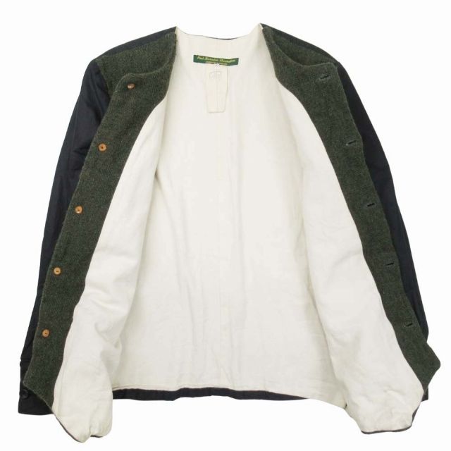 美品 ポールハーデン Paul Harnden ノーカラージャケット ツイード調  