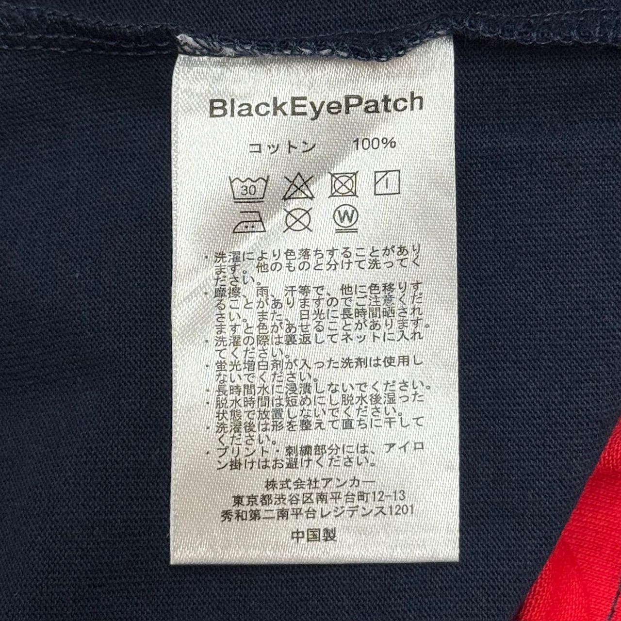 b20【[人気Lサイズ】ブラックアイパッチ　☆スパンコールロゴ　半袖Tシャツ b20【[人気Lサイズ】ブラックアイパッチ ☆スパンコールロゴ