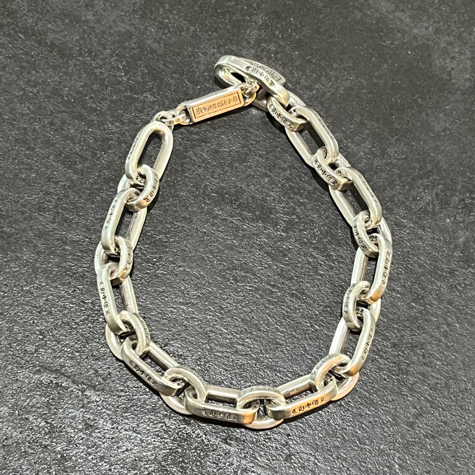 インボイス原本付き CHROME HEARTS ペーパー Eチェーン ブレスレット シルバー925 クロムハーツ 10リンク 92070A2