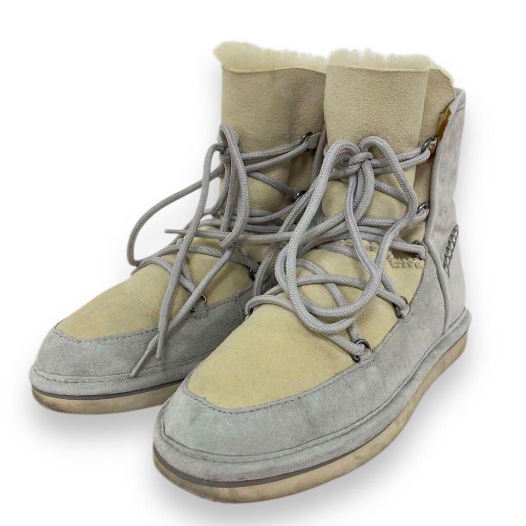 UGG LODGE アグ ロッジ レースアップ ムートン ブーツ ボア 22.5cm