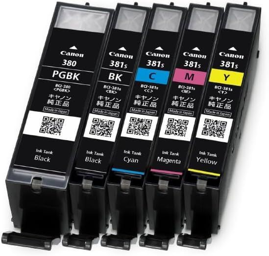 Canon純正インク381.380 マルチパック5色　標準容量 : キヤノン Canon 純正 インクカートリッジ BCI-381(BK⁄C