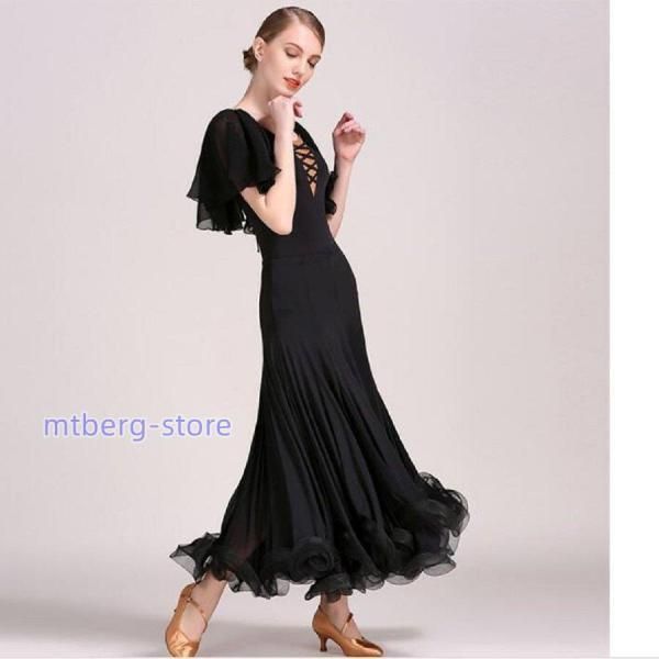 【美品 社交ダンス衣装】ワンピース ドレス 黒 ノースリーブ シンプル かわいい 送料無料』【美品 社交ダンス衣装】ワンピース ドレス 黒 ブラック