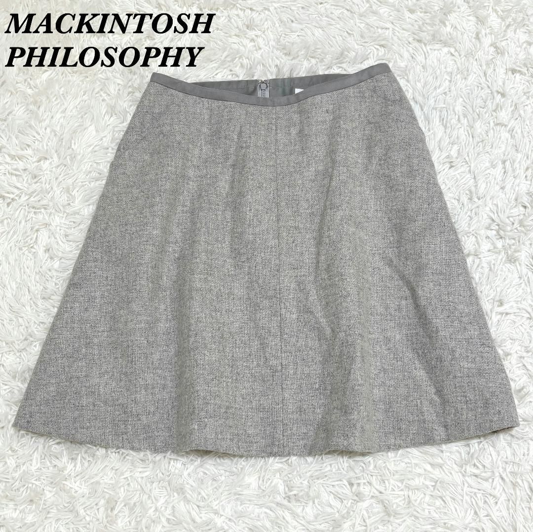MACKINTOSH PHILOSOPHY ウールスカート 40 グレー