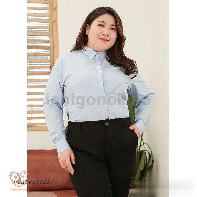 Yシャツ ワイシャツ ぽっちゃり レディース 立ち襟 通勤 フォーマル 就職活動 就活 シャツブラウス 事務服 トップス スーツ 面接 リクルート 開襟 長袖 仕事着 hea 5 v 356187 上質素材 五分袖 七分袖 