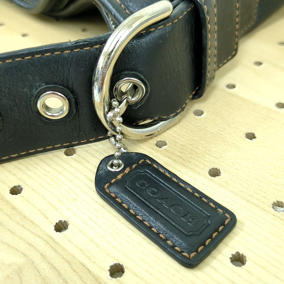 COACH コーチ ワンショルダー バッグ レザー スタッズ ブラック F10932  