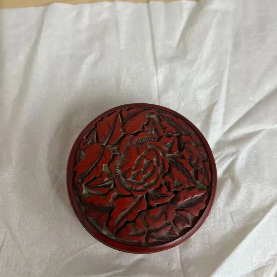 香道具 茶道具 漆工芸品 堆朱 牡丹 香合 和風インテリア