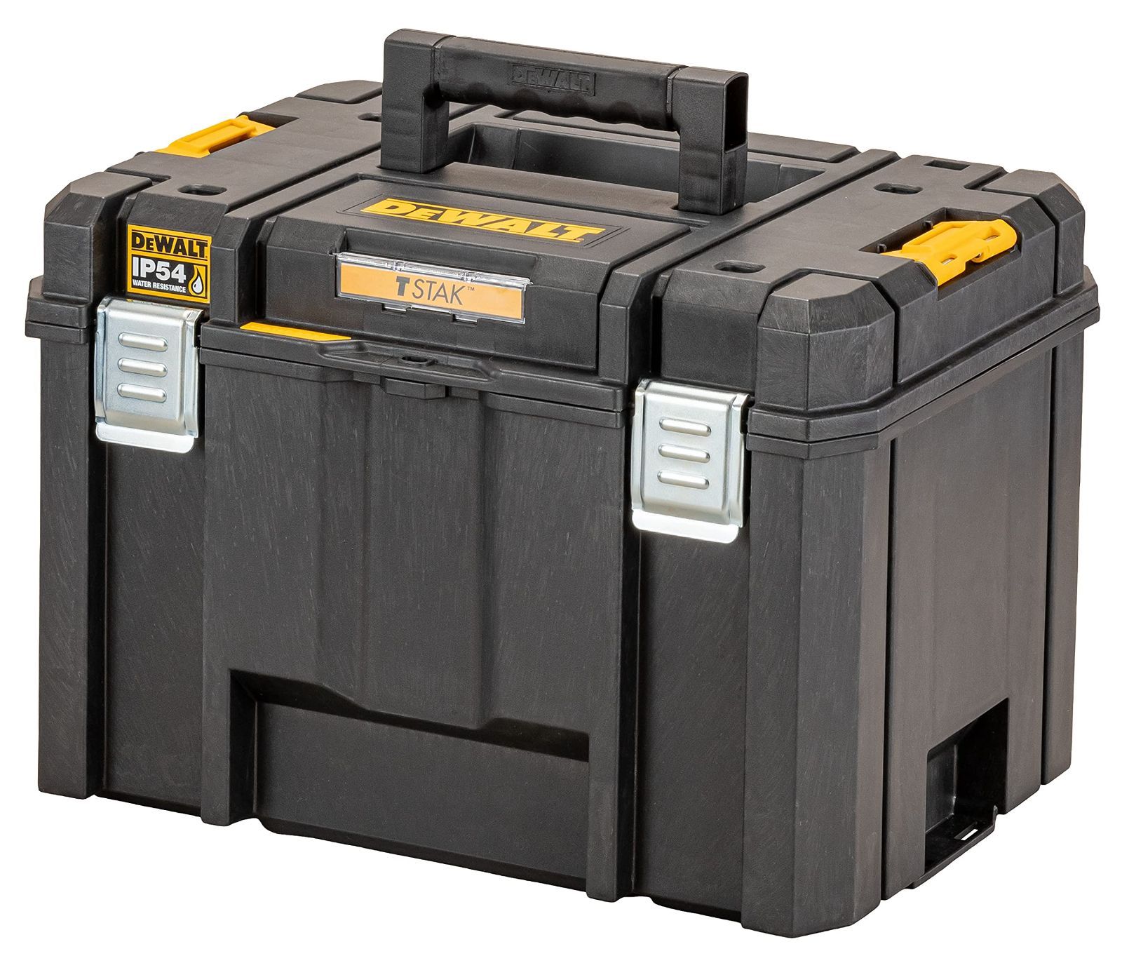 TSTAK ラージボックス Lサイズ 工具箱 収納ケース ツールボックス 大容量 積み重ね収納 デウォルト DeWALT 脱着トレー IP54 坊塵 防水 設計 DWST83346-1